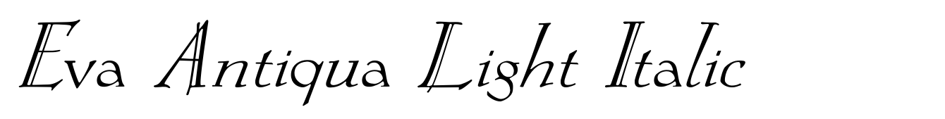 Eva Antiqua Light Italic